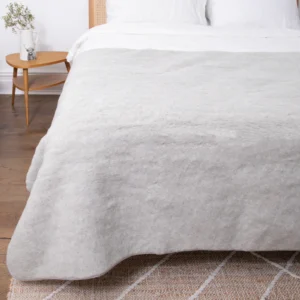 Merino Wool Blanket - Light Grey
