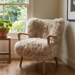 Genuine Longwool Accent Armchair
