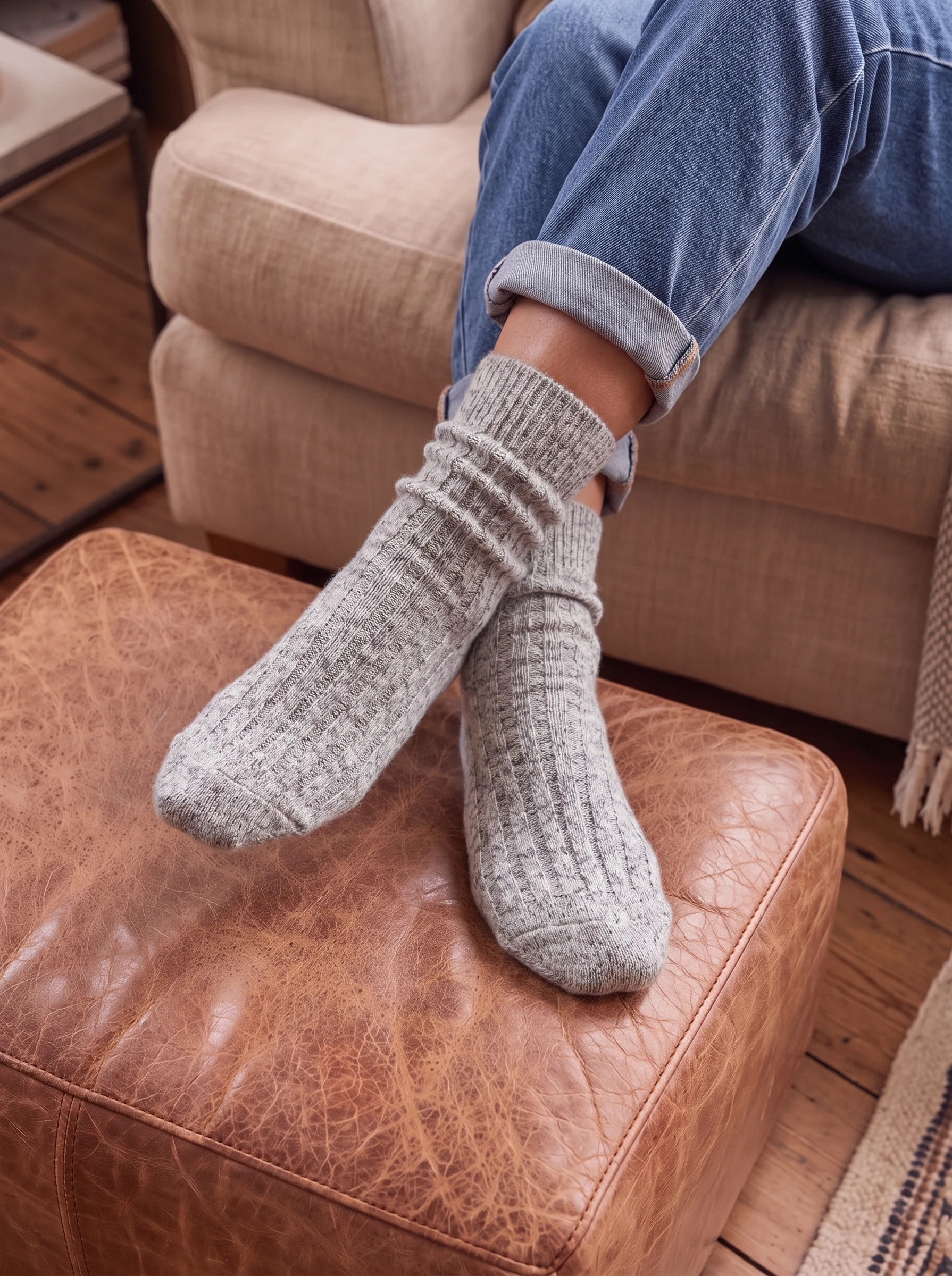 Alpaca Wool Bed Socks - Image 3