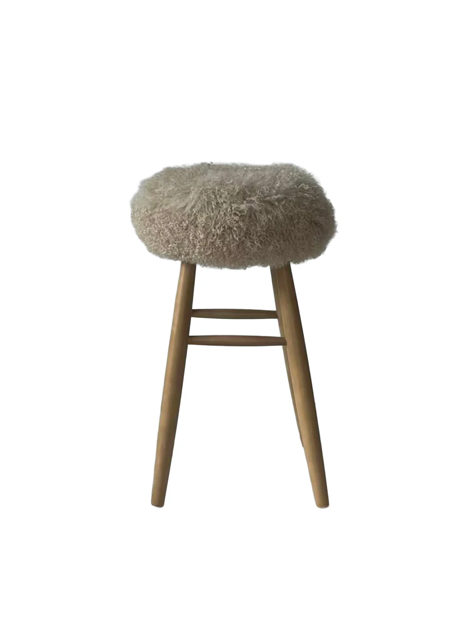 Curly Sheepskin Bar Stool