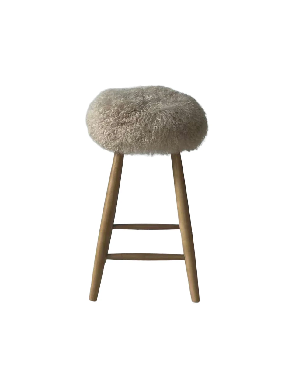 Curly Sheepskin Bar Stool - Image 3
