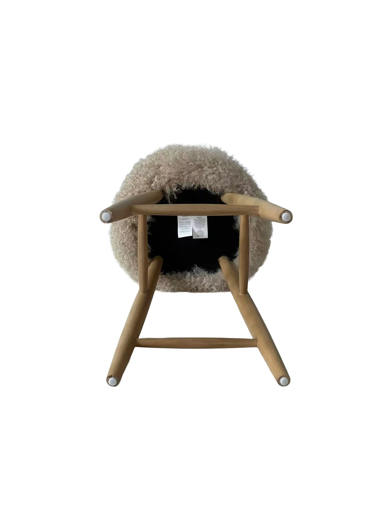 Curly Sheepskin Bar Stool - Image 4