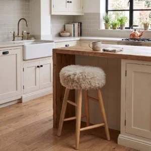 Curly Sheepskin Bar Stool