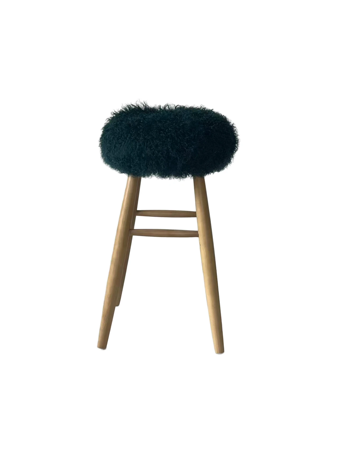 Curly Sheepskin Bar Stool - Image 16