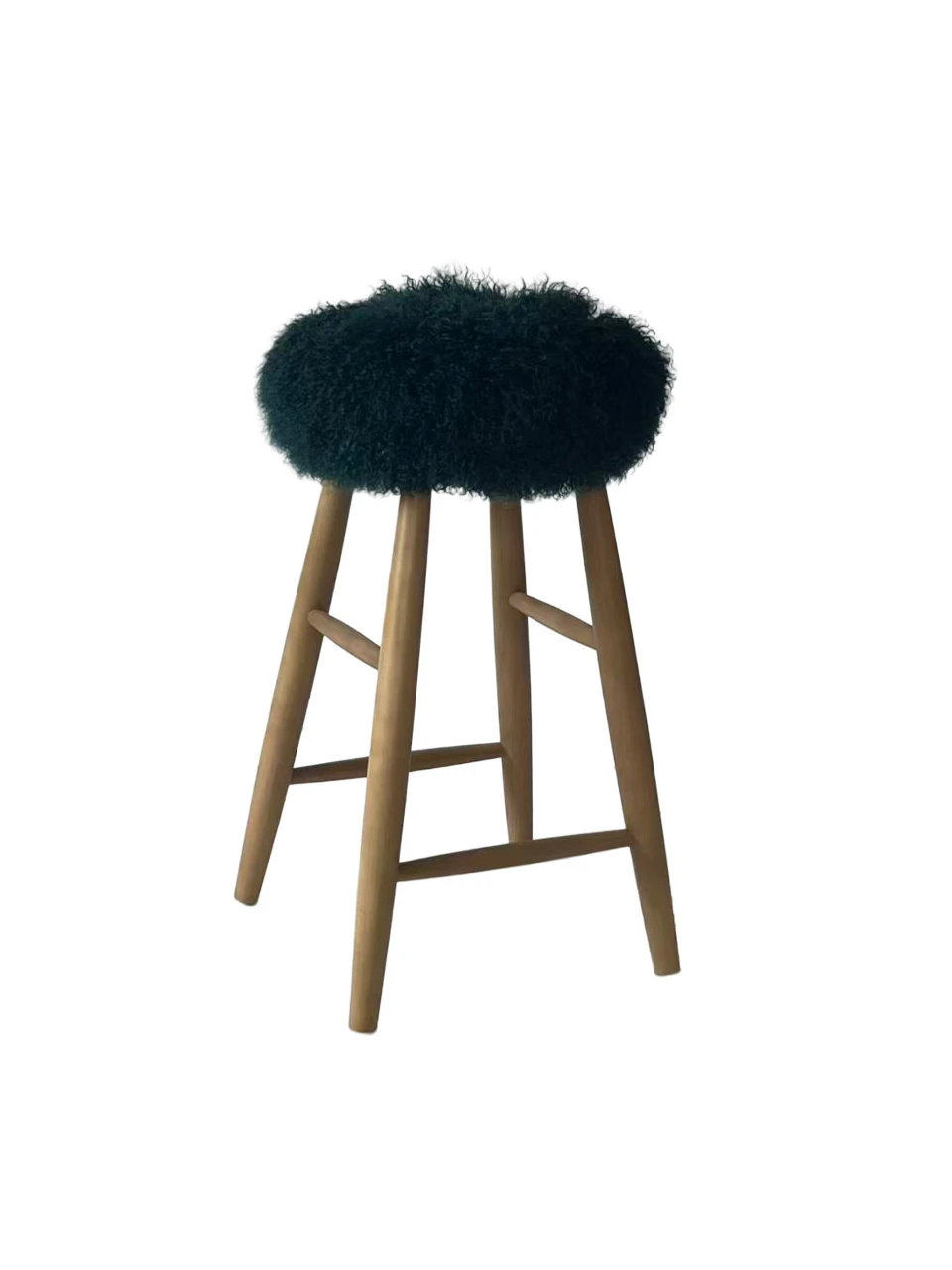 Curly Sheepskin Bar Stool - Image 17
