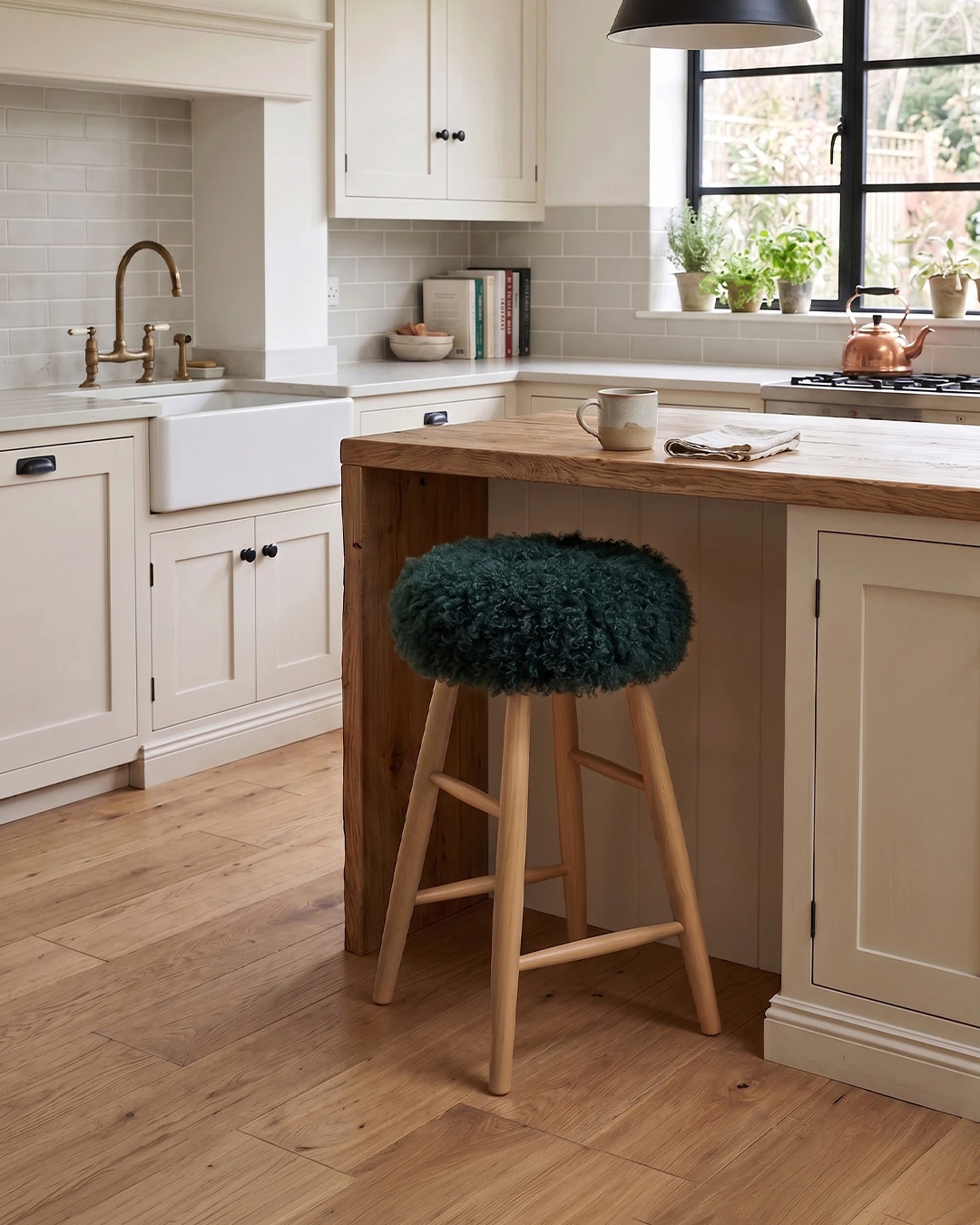 Curly Sheepskin Bar Stool - Image 20