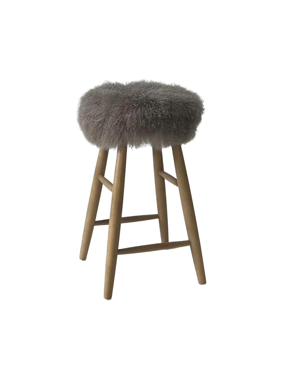 Curly Sheepskin Bar Stool - Image 7