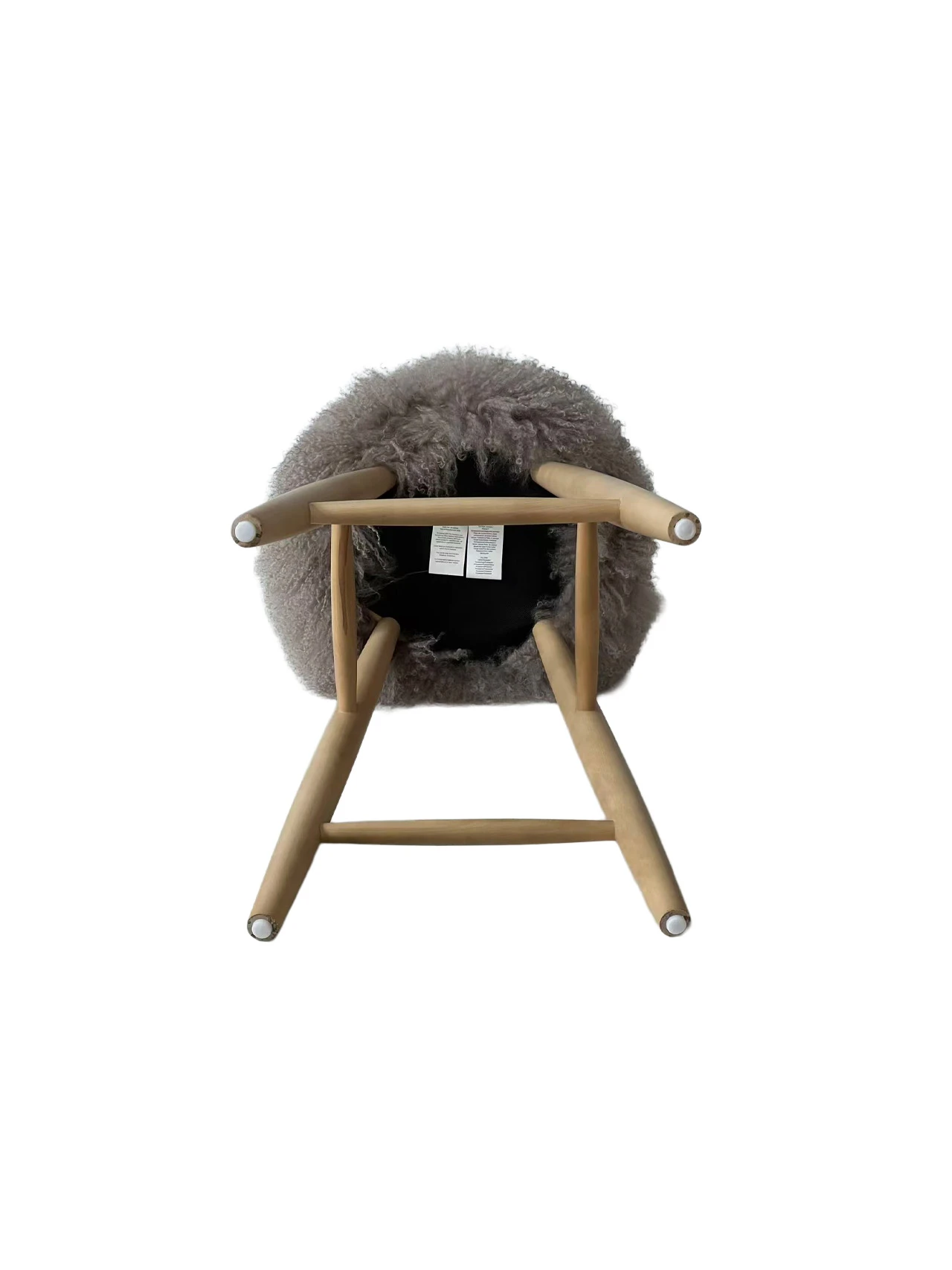 Curly Sheepskin Bar Stool - Image 9