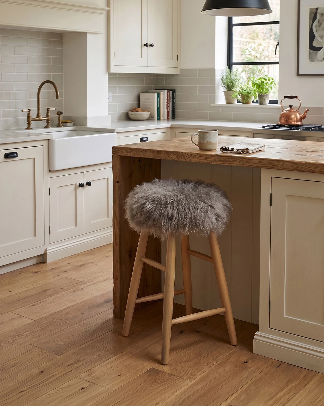 Curly Sheepskin Bar Stool - Image 10