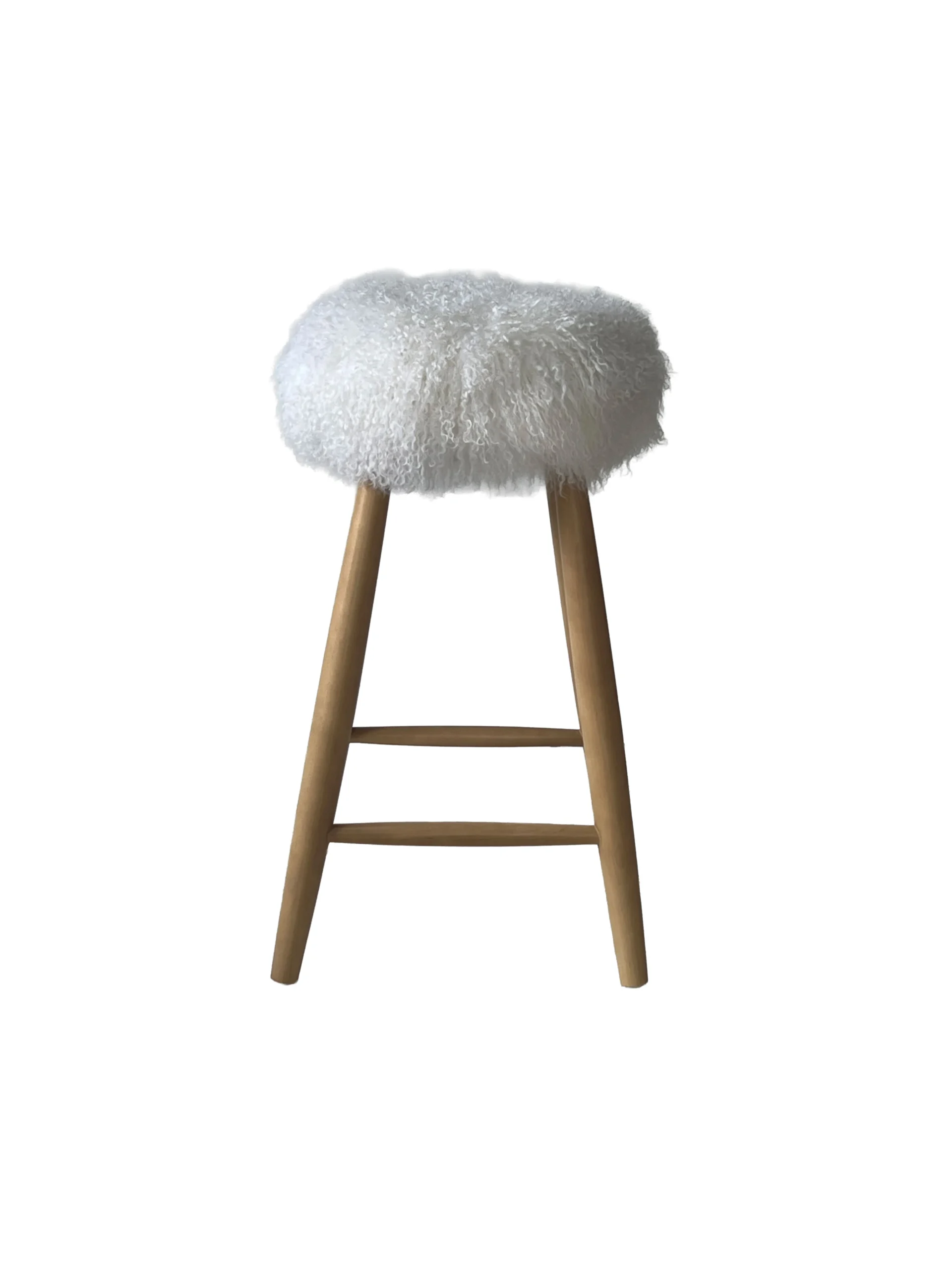 Curly Sheepskin Bar Stool - Image 11