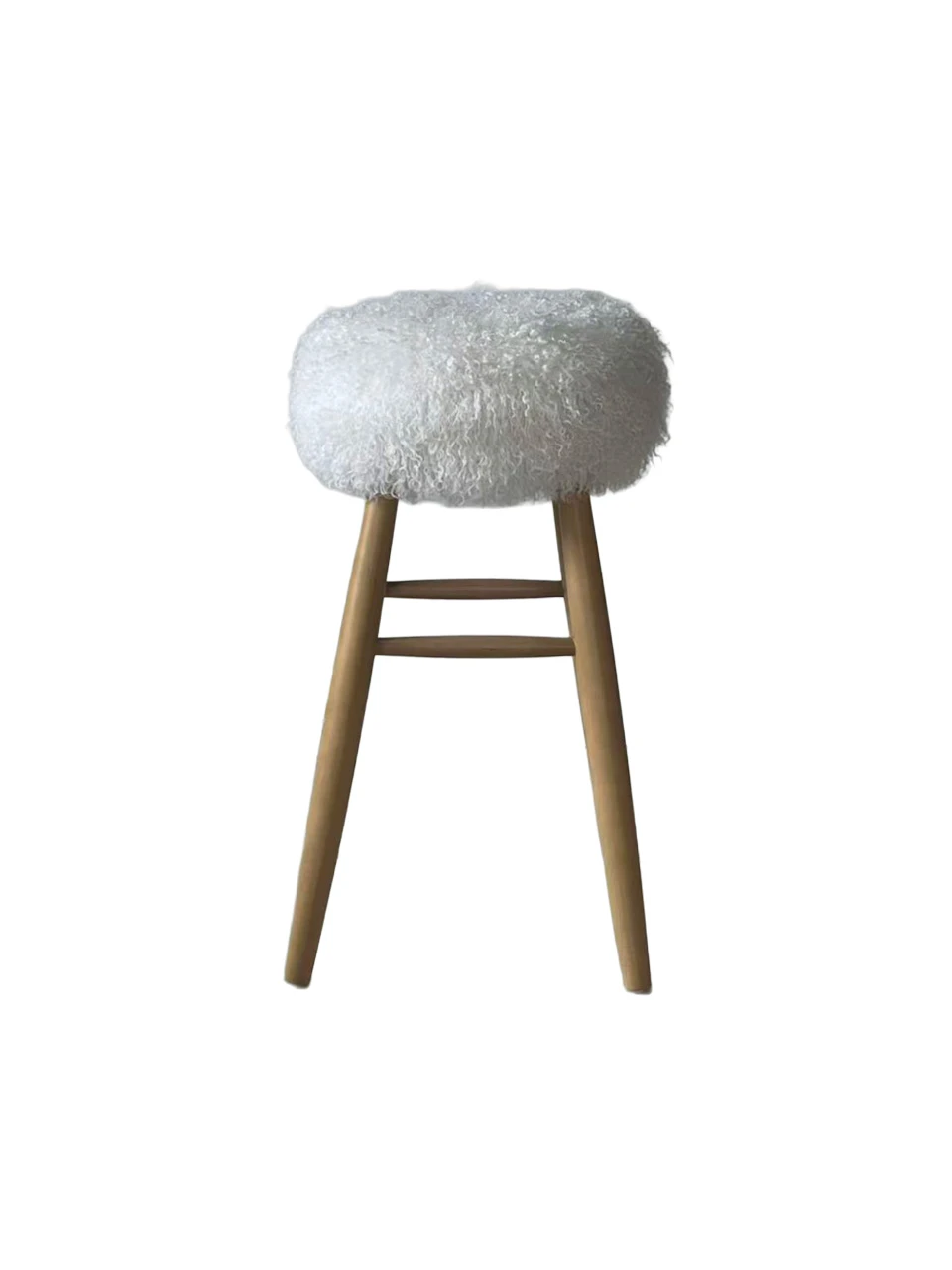Curly Sheepskin Bar Stool - Image 12