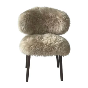 Genuine Longwool Sheepskin Dining Chair (set of 2)