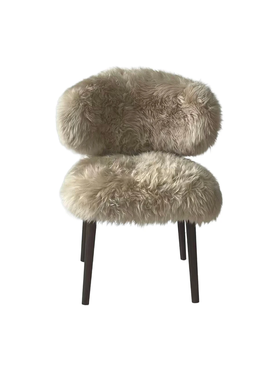 Genuine Longwool Sheepskin Dining Chair (set of 2)