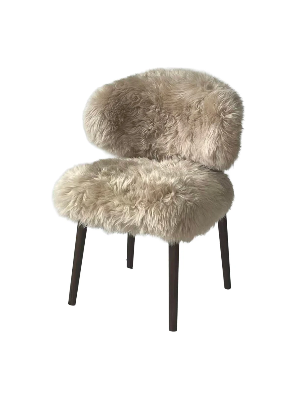 Genuine Longwool Sheepskin Dining Chair (set of 2) - Image 2