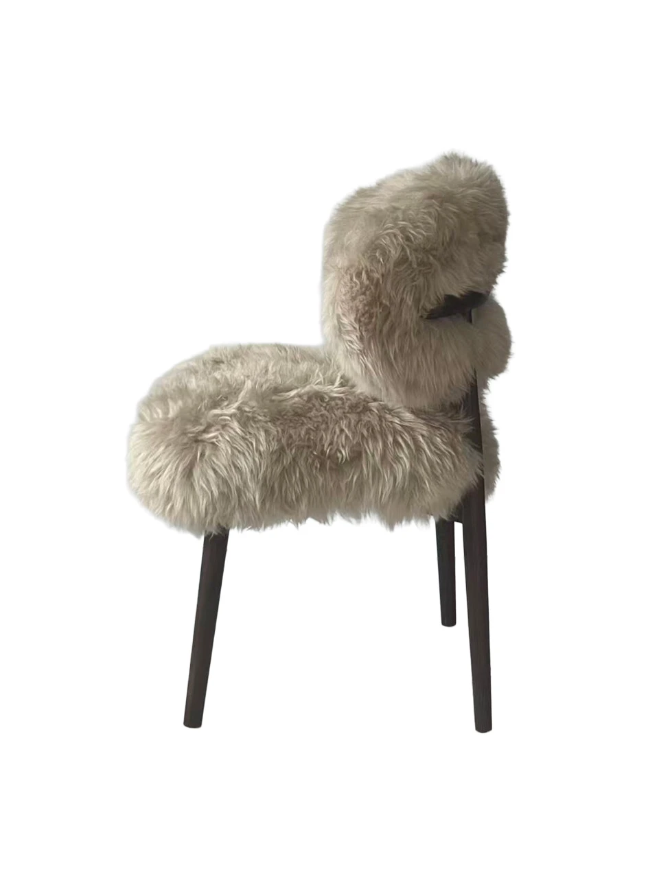 Genuine Longwool Sheepskin Dining Chair (set of 2) - Image 3