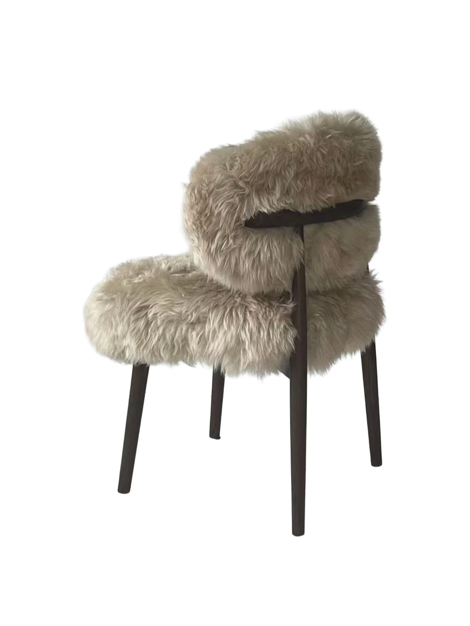 Genuine Longwool Sheepskin Dining Chair (set of 2) - Image 4