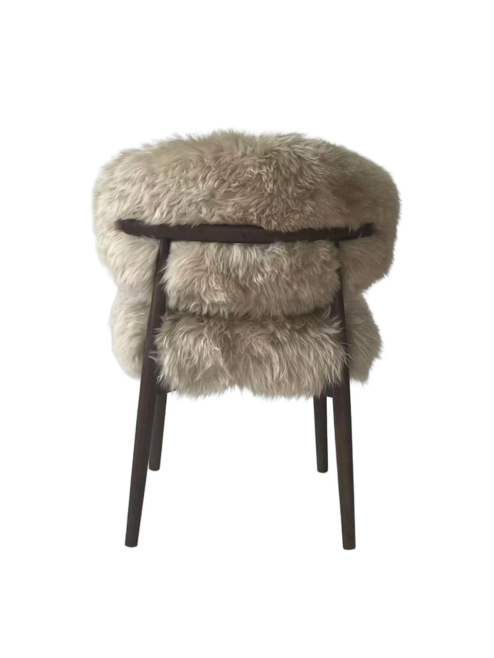 Genuine Longwool Sheepskin Dining Chair (set of 2) - Image 5