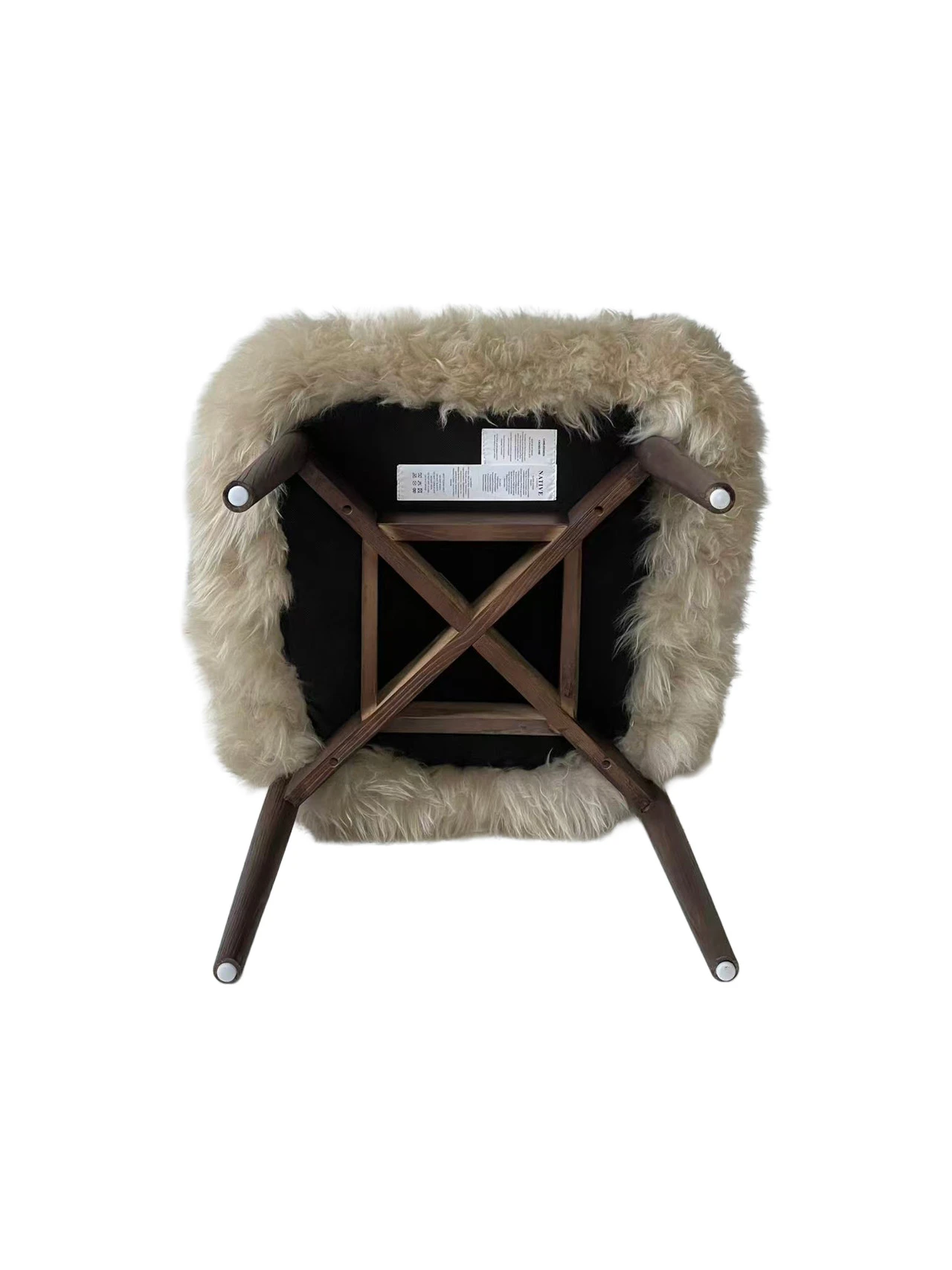 Genuine Longwool Sheepskin Dining Chair (set of 2) - Image 6