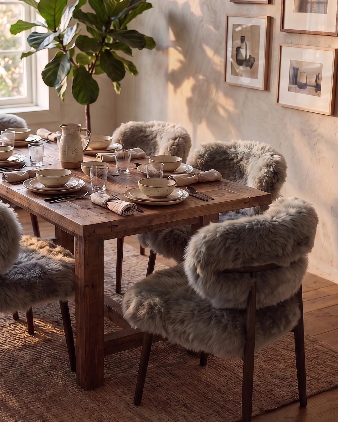 Genuine Longwool Sheepskin Dining Chair (set of 2) - Image 20
