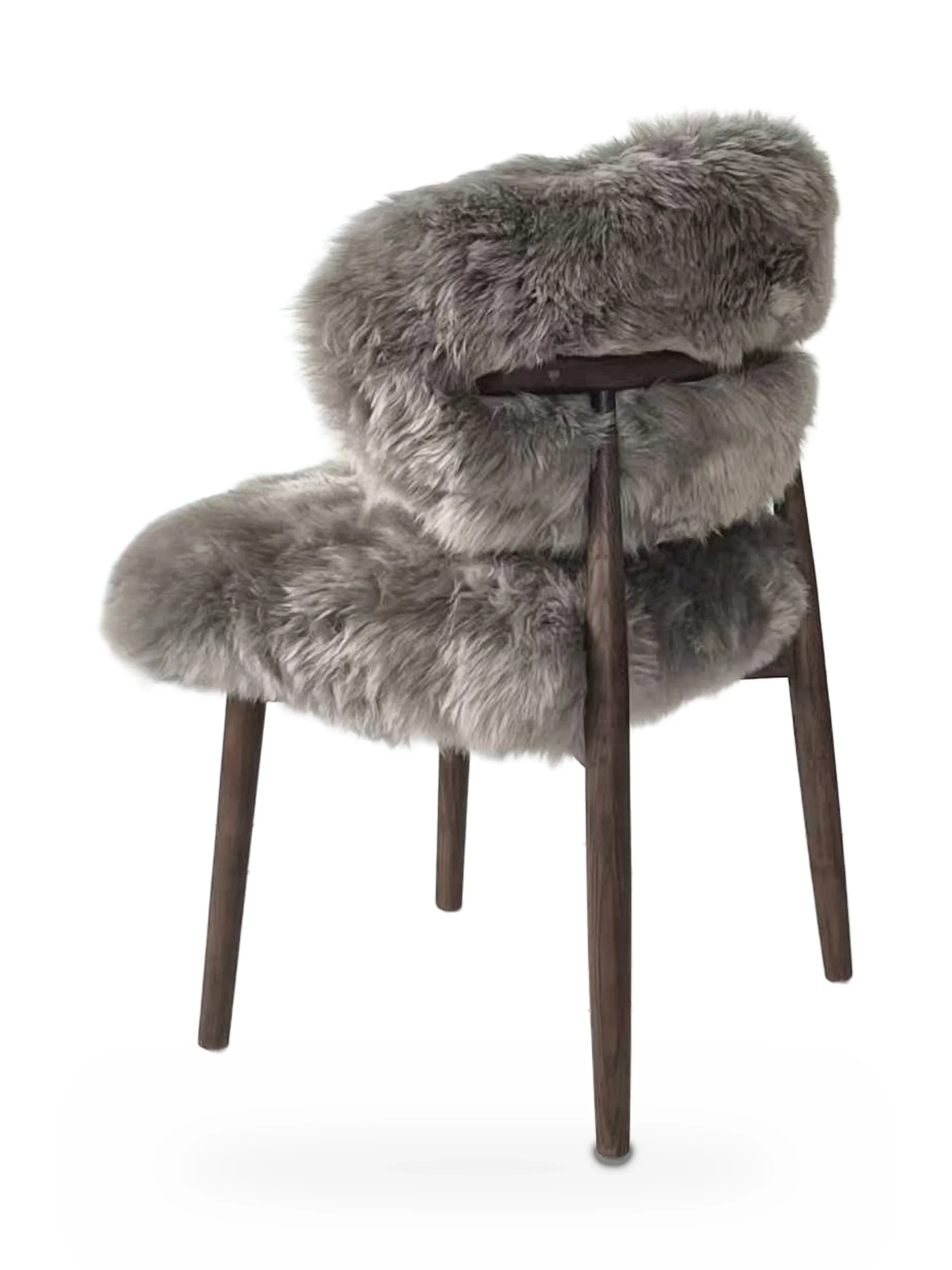 Genuine Longwool Sheepskin Dining Chair (set of 2) - Image 14