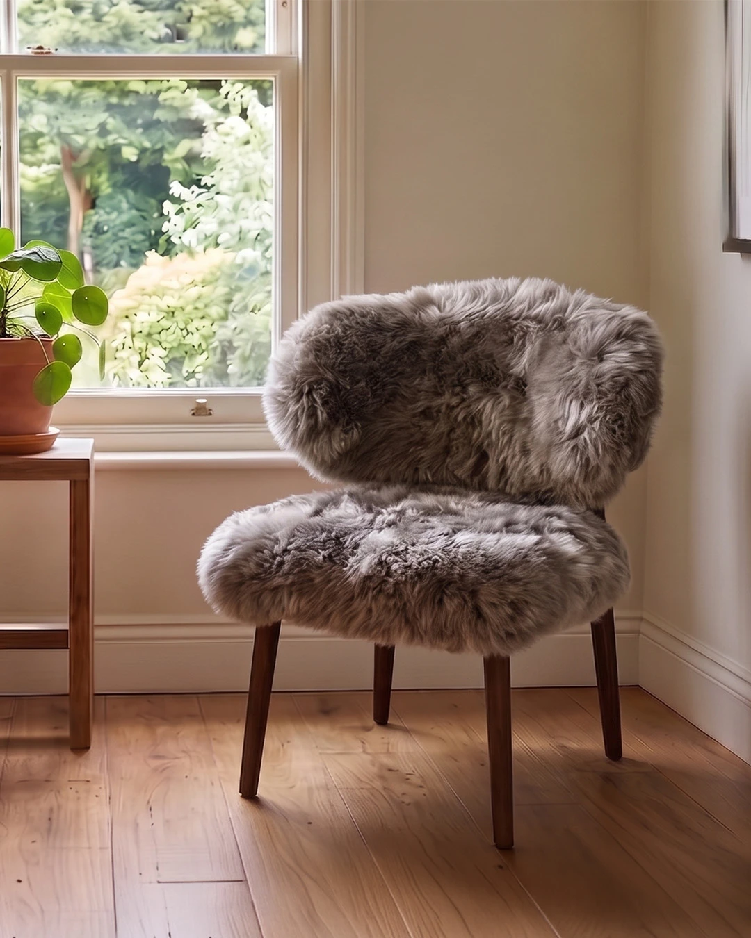 Genuine Longwool Sheepskin Dining Chair (set of 2) - Image 17