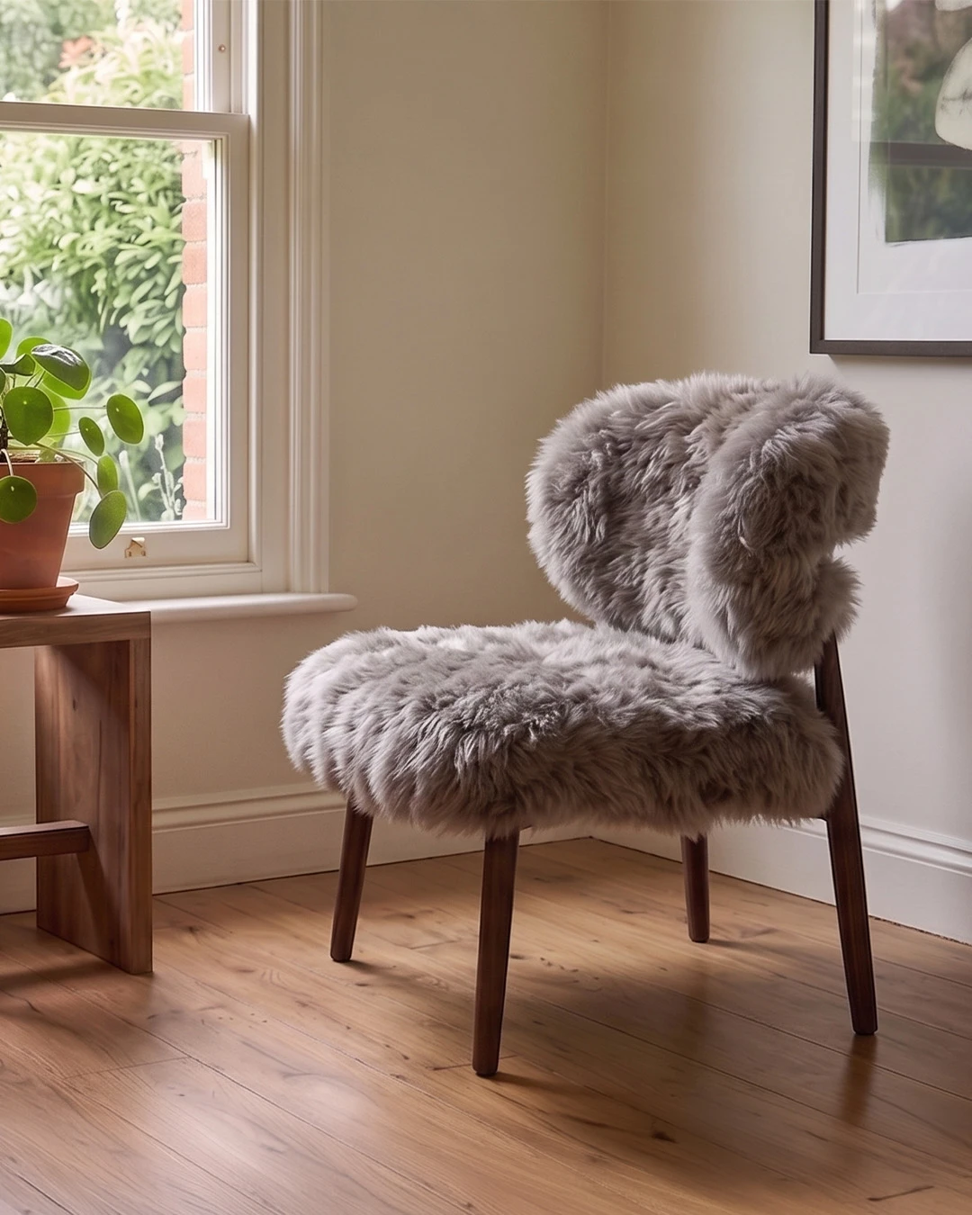Genuine Longwool Sheepskin Dining Chair (set of 2) - Image 18