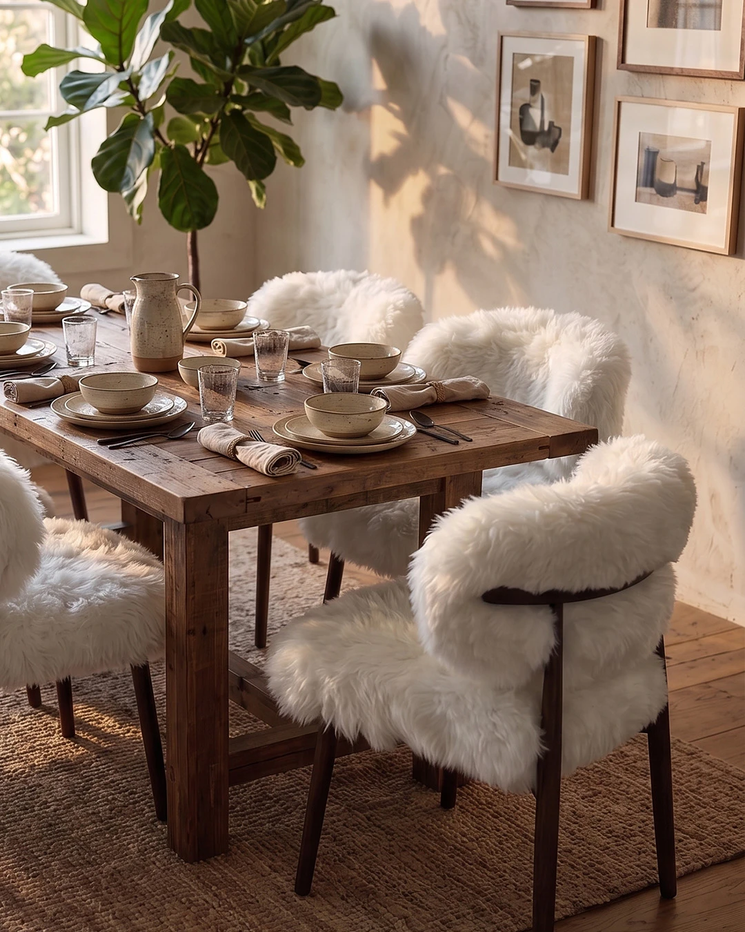 Genuine Longwool Sheepskin Dining Chair (set of 2) - Image 30