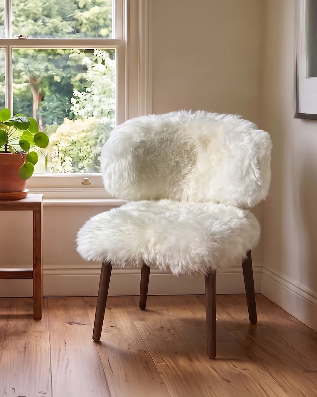 Genuine Longwool Sheepskin Dining Chair (set of 2) - Image 27