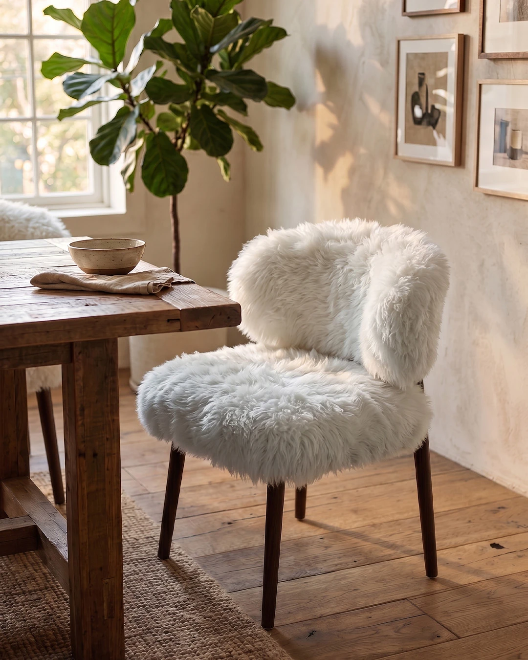 Genuine Longwool Sheepskin Dining Chair (set of 2) - Image 29