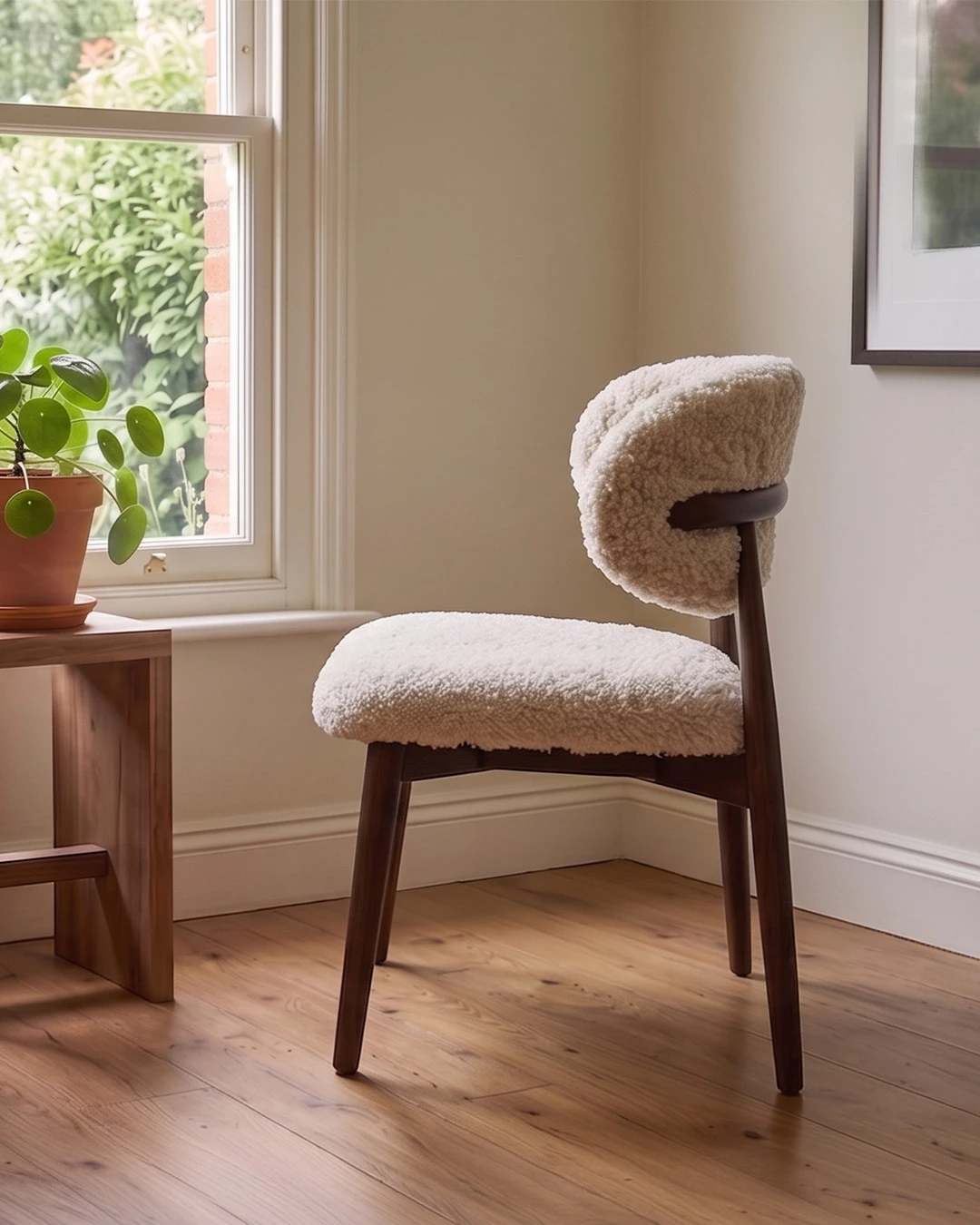Genuine Short Fur Sheepskin Dining Chair (set of 2) - Image 16