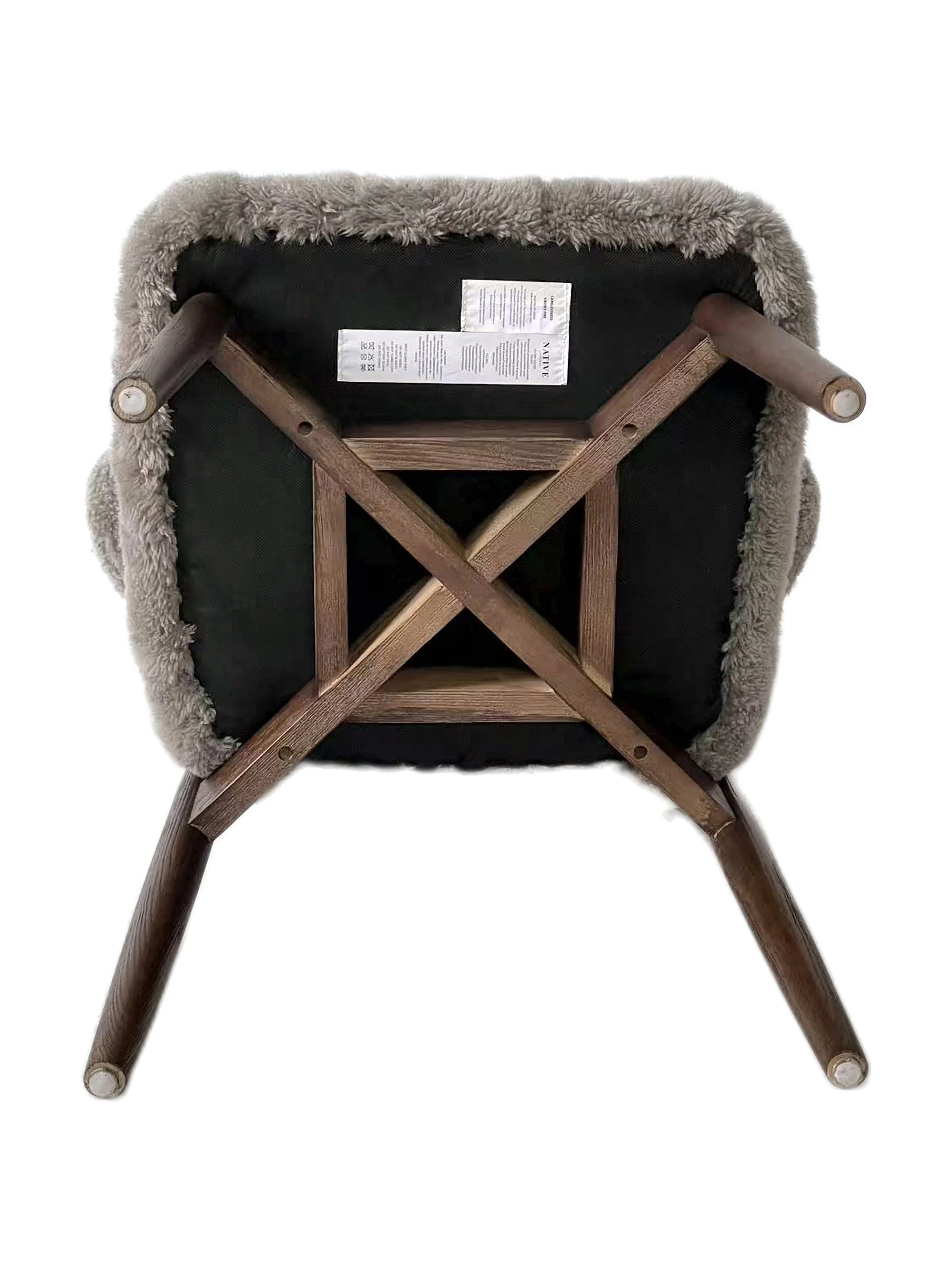 Genuine Short Fur Sheepskin Dining Chair (set of 2) - Image 9