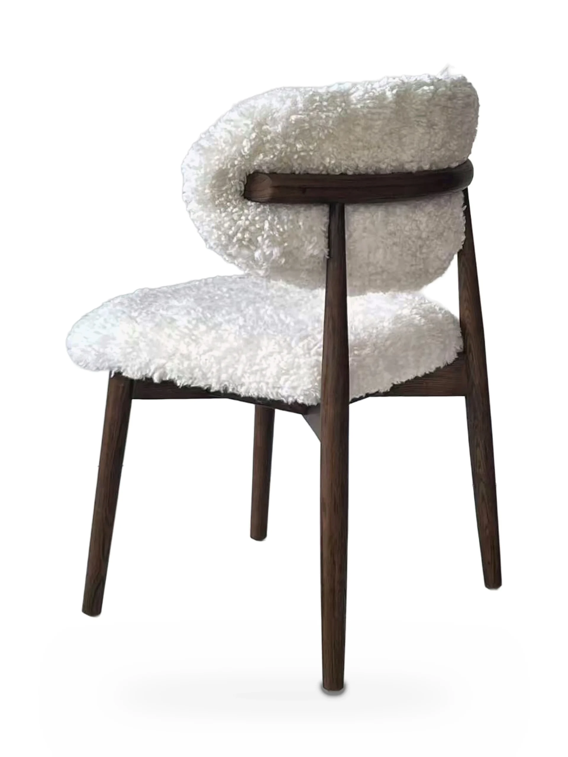 Genuine Short Fur Sheepskin Dining Chair (set of 2) - Image 3